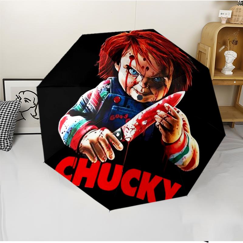 Модный складной зонт Chucky с автоматическим открытием/закрытием. Портативный и складной, идеально подходит для подарка, путешествий и повседневного использования.