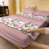 1 Piece Of Lovers Cute Cat Pattern Frosted Bedsheet, Bedroom Printed Bedspread, Bedding (Excluding Pillowcases)