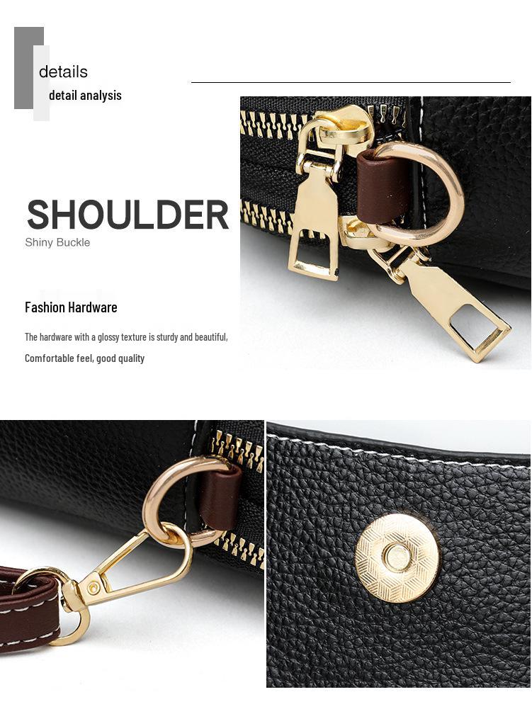 Трендовая женская сумка-кроссбоди на одно плечо из мягкой кожи 2025 года – Универсальный европейско-американский стиль