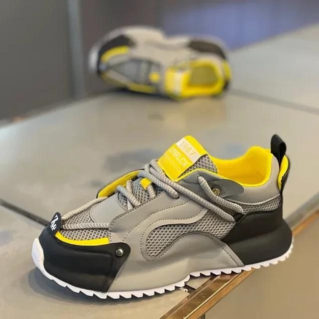 New Luxury Men's Sports Shoes Designer Running Shoes Men's Fashion Anti Slip Sports Shoes Thick Soled Breathable Men's Shoes