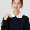 White Chiffon Fungus Edge Fake Collar Decorative Lace Sweater Blouse Tops Neckwear Detachable False Decorative Collars