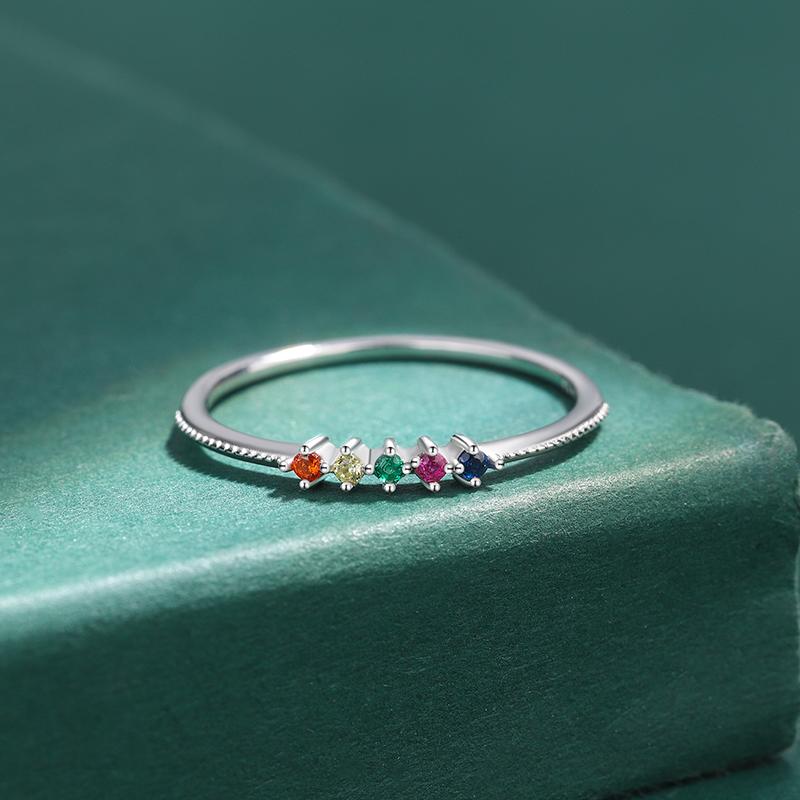 Изысканное красочное кольцо с цирконом круглой формы из серебра S925 для женщин, креативное блестящее ювелирное изделие из стерлингового серебра с цирконом, свадебное кольцо, подарок на день рождения