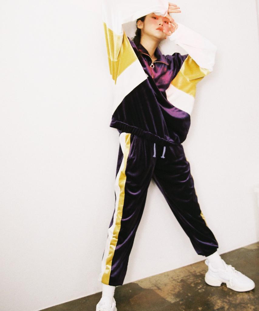 FANGOH Sl Velvet Jogger Pants Purple