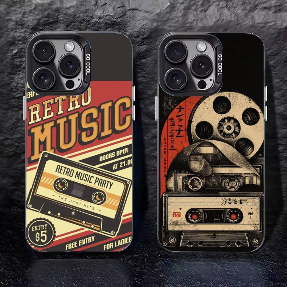 Винтажная Кассетная Лента Ретро Чехол Для Телефона Для iPhone 17 16 15 14 13 12 11 Pro Max XS Max 7 8 Plus Ударопрочный Силиконовый Матовый Чехол