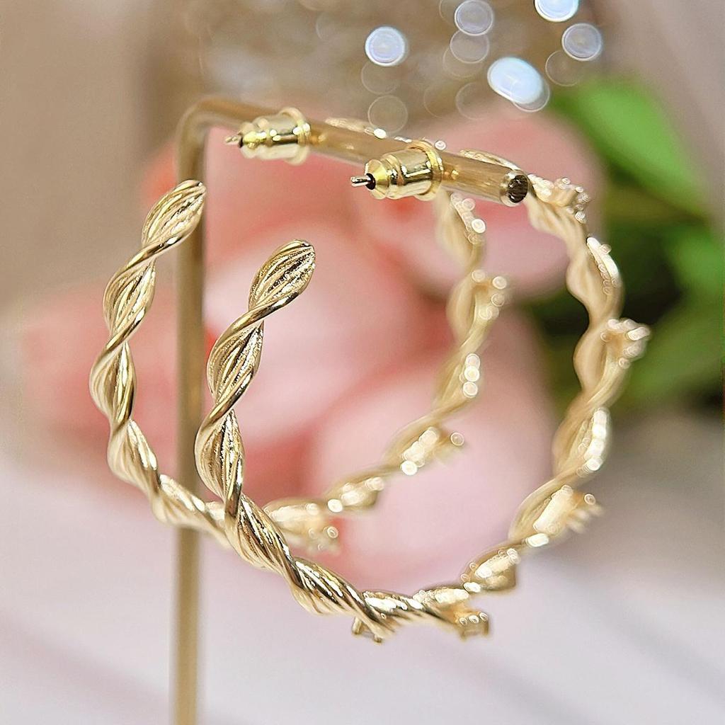 CMM корейский стиль золотой цвет серебряный цвет круглые серьги-кольца вечерние большие ушные петли женские украшения