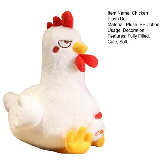 Стильная подушка для сна, очаровательная плюшевая игрушка в виде петуха, мультяшная кукла-петух, чучело животного, подарок на день рождения