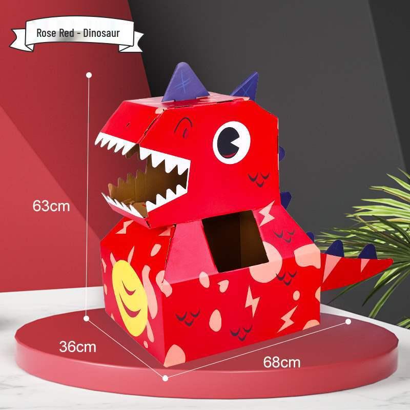 Children's Day DIY Dinosaur Cardboard Model - Wearable Toy Inspired by TikTok