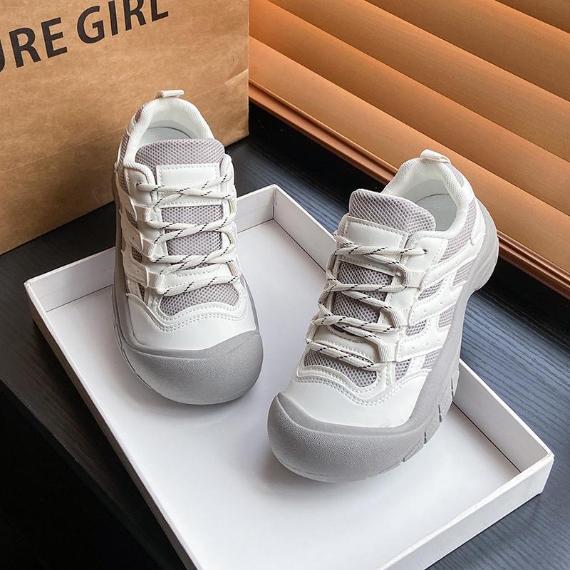 2025 Spring and Autumn New Thick-soled Ugly Cute Light Mountaineering Women's Casual Versatile Round Head Spring Sports Dad Shoes Women