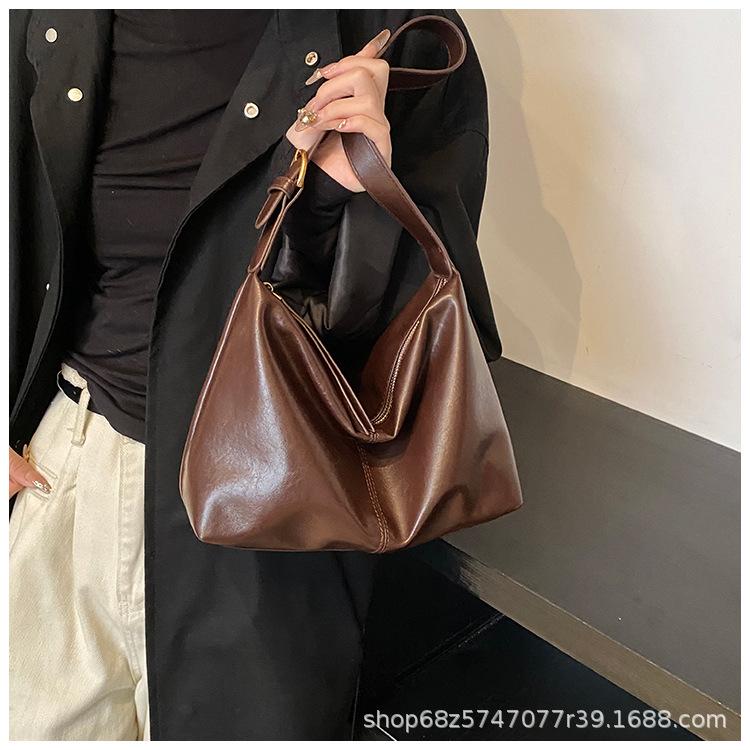 Foreign Order Large-capacity Bag Women's Autumn and Winter Versatile 2025 New Casual Simple Shoulder Messenger Bag Commuter Tote Bag
