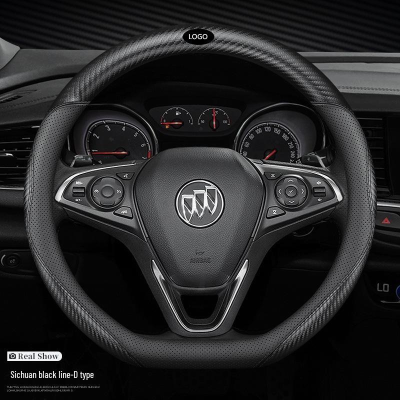 Buick Steering Wheel Cover - Carbon Fiber for Regal, LaCrosse, Verano, Envision, Enclave, Encore, GL8/6