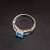 Hermosa Sparkle Blue Opal Sunny Topaz Натуральная серебро 925 пробы Кольцо Свадебные подарки для женщин Размер 7 # 20214272