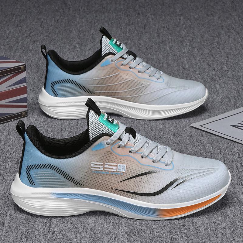 2025 men's shoes spring new trend mesh sports shoes breathable and lightweight running shoes shock-absorbing versatile fashion running shoes