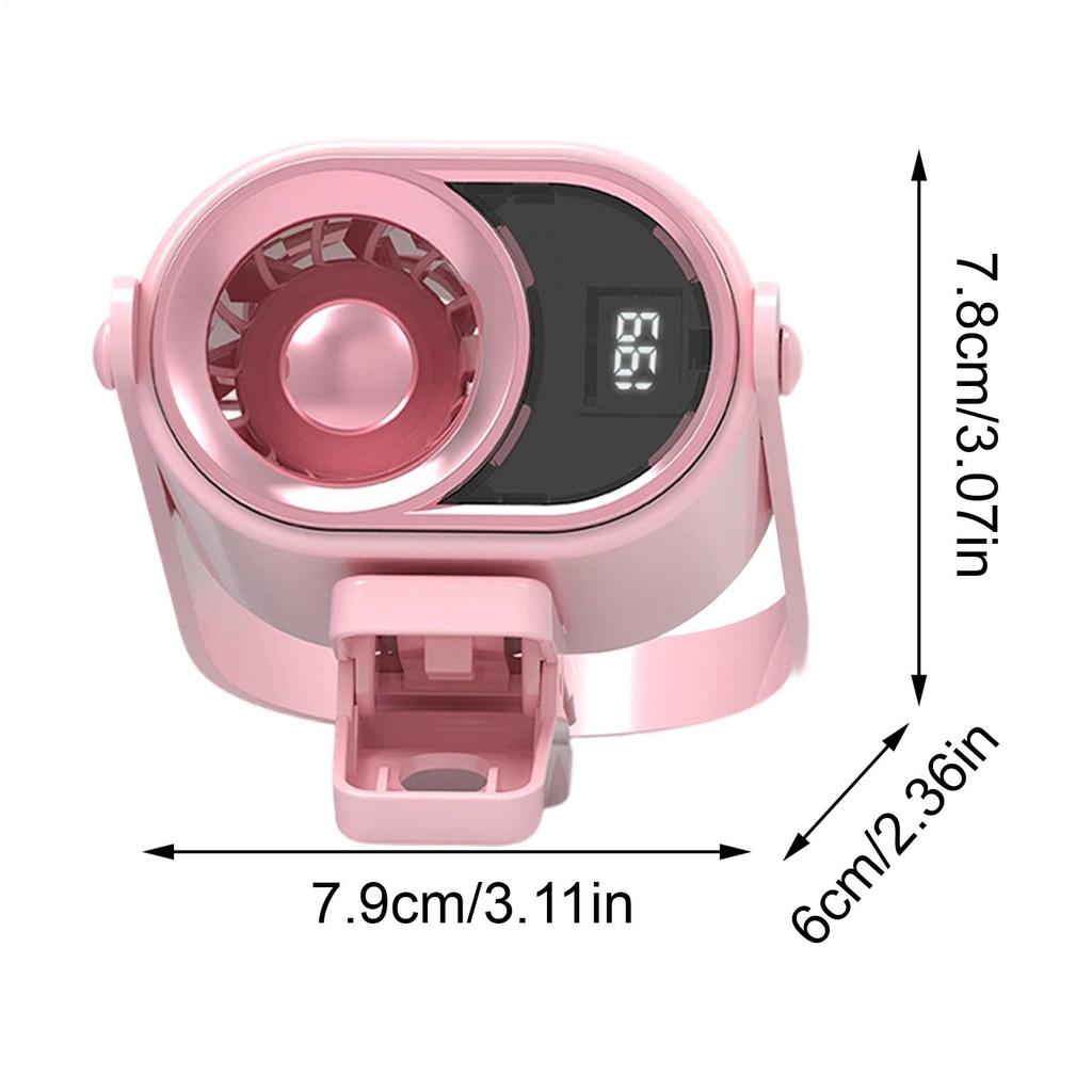 Clip On Fan 4 Speeds Silent Portable Air Cooler Small Clip Fan With Light And Lanyard For Home Bedroom Stroller Cart Camping