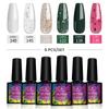 Набор гель-лаков PHOENIXY 8 мл, 4/6 шт., полуперманентные гибридные лаки с УФ-замачиванием для маникюра, базовое верхнее покрытие