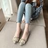 Женская мода весна 2025 новый стиль остроносые прогулочные туфли неглубокие слипоны удобные повседневные женские одинарные туфли