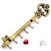Royal Key Holder | Rajwadi Key Stand with 6 Hook & Brass Metal Wall Mount Hanger | Home Decor Gift (24x6cm) (Antique)