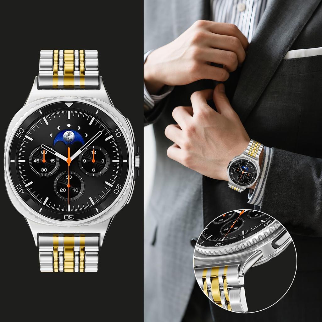 Для Samsung Galaxy Watch 8 40/44 мм 8 Classic 46 мм Металлический браслет для Galaxy Watch Ultra 2024/2025 47 мм Ремешок из нержавеющей стали