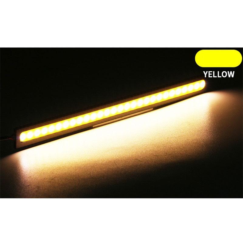 Полоса дневных ходовых огней для автомобилей, декоративная световая панель, супер яркие светодиодные ленты 12 В для автомобиля, 17 см