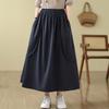 Юбка до половины тела, женская летняя повседневная универсальная эластичная женская юбка, свободная удобная плиссированная юбка большого размера