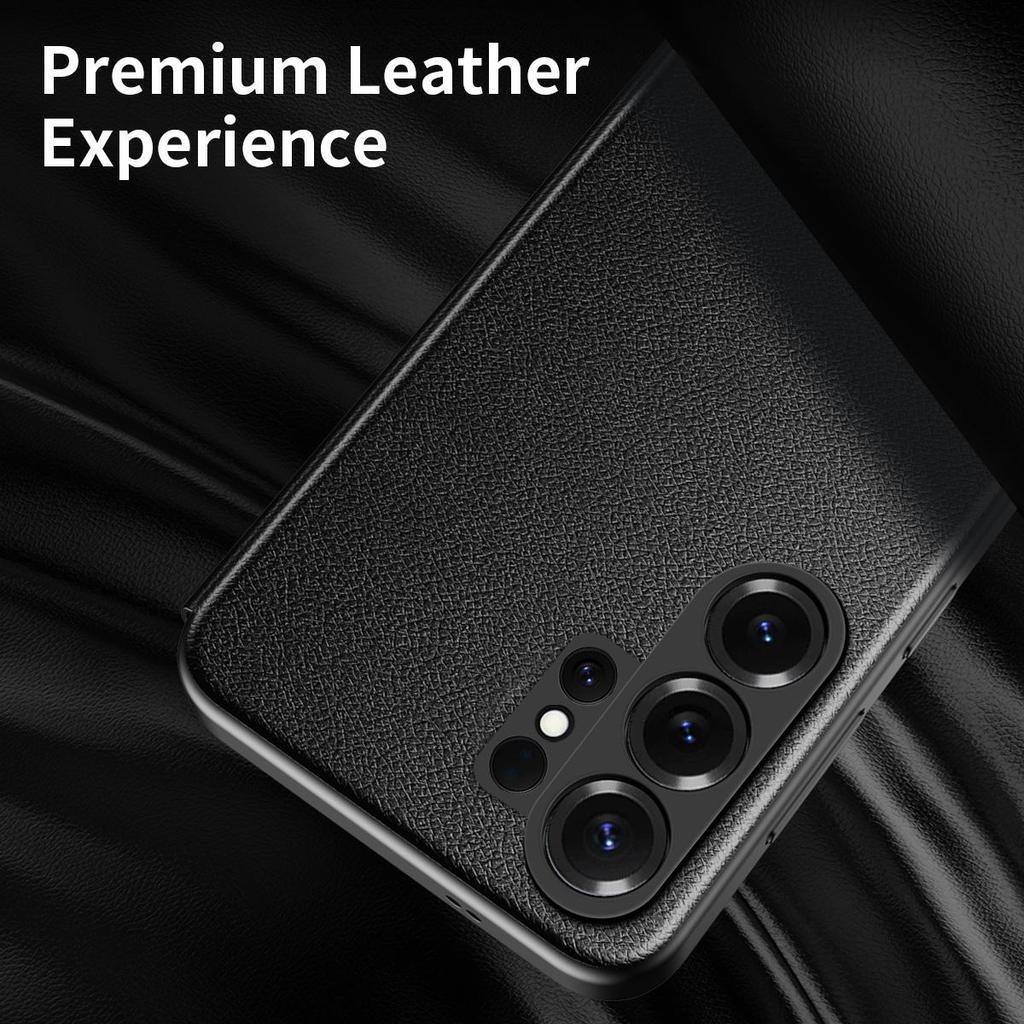 Умный чехол-книжка для Samsung Galaxy S25 Ultra с функцией пробуждения/сна через приложение, держателем для карт-кошелька и поверхностью, не оставляющей отпечатков пальцев