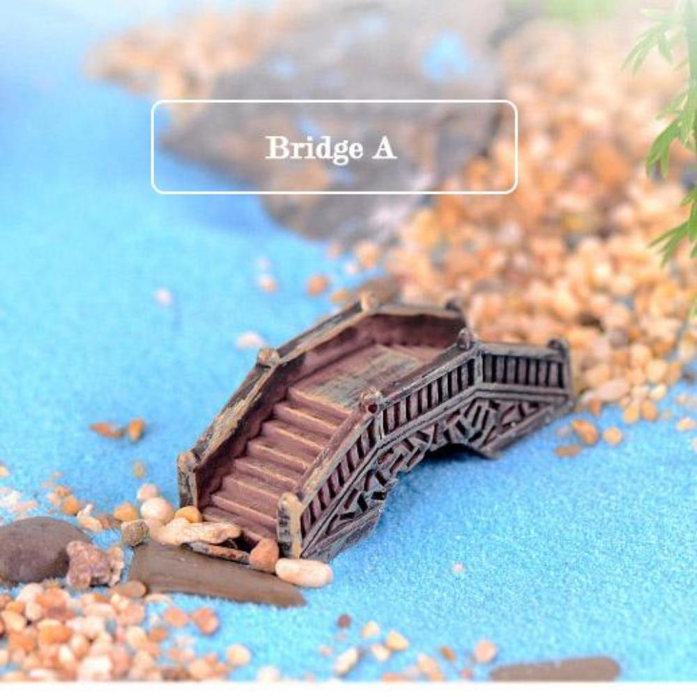 Vintage Decorative Figurines Mini House Water Fountains Flowerpot Fairy Garden Miniatures/Terrarium Pet Home Decor Ornaments DIY