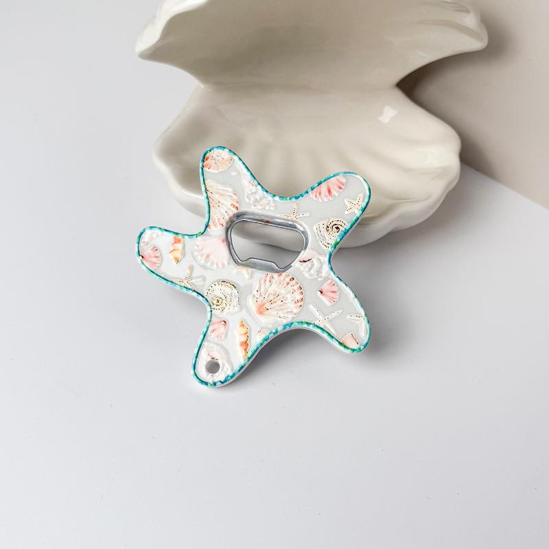 3D Beach Starfish Fridge Magnet Five Pointed Star Embossed Cute Nautical Decor for Office Kitchen