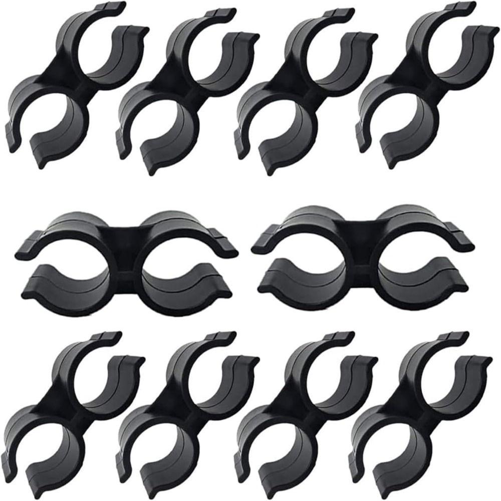 10Pcs 20/25/32mm Dual Pipe Clip Double-ended Tube Clips Agricultural Irrigation