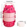 1Pcs Stackable Thermal Bento Box Eyeglass Bear Food Storage Container Durable Lunch Box