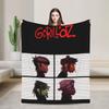 Музыкальная группа Gorillaz Пледы Punk Rock Теплые с принтом Плюшевые пледы для домашнего декора Путешествий Фланелевые покрывала Покрывала для кровати
