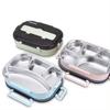 Stainless Steel 304 1300ml Environmentally Friendly and Insulated Children's Lunch Box with 3 Compartments