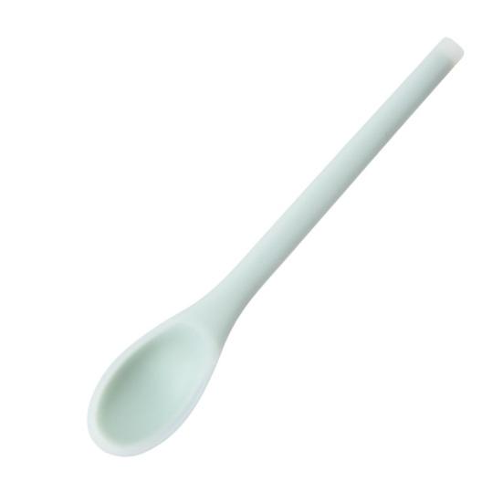 Soup Spoon Bent Head Long Handle Silicone Multi-purpose Portable Dessert Ice Cream Scoop