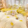 Cartoon Dormitory Three-piece Set Single Bedding Quilt Cover Double Bed Sheet Four-piece Set