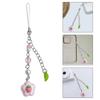 Trendy Flower Heart Beaded Phone Strap Phone Charm Keychain Multipurpose Car Hanging Ornament and Bag Decoration