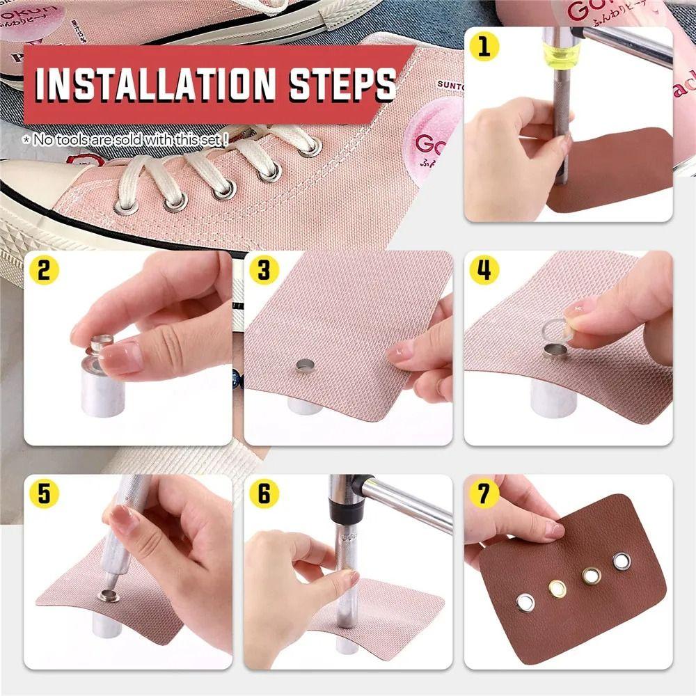 1 шт. Инструмент для установки люверсов ручной работы, Углеродистая сталь, Инструмент для установки люверсов, Пресс-форма для кожаных люверсов