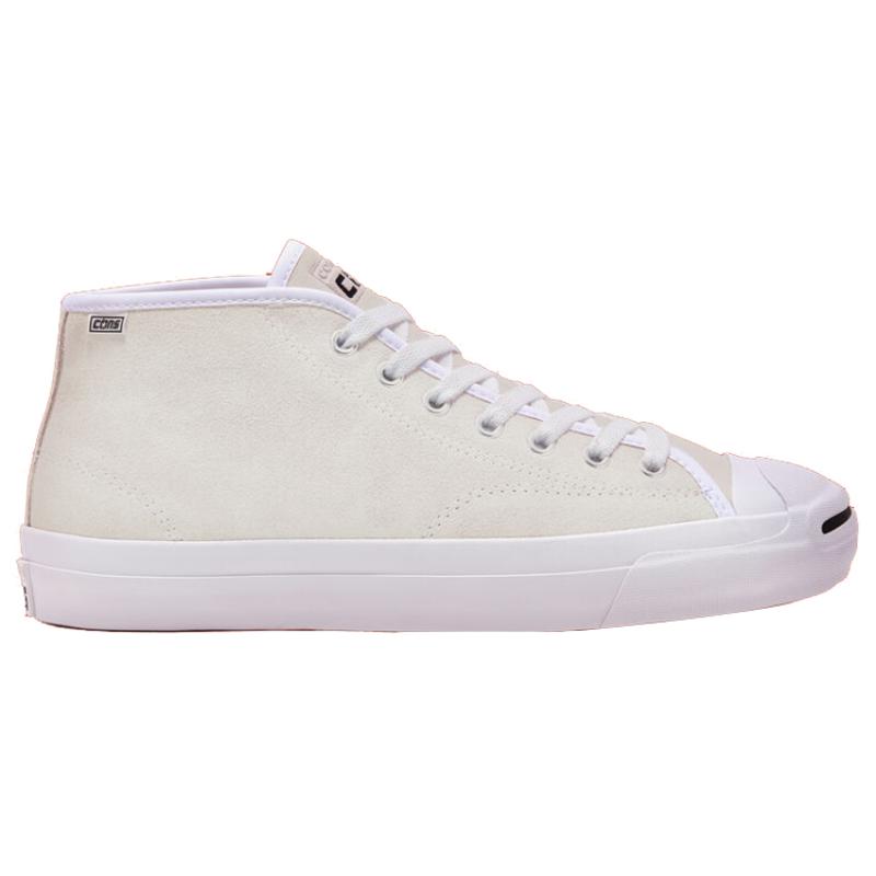 Converse Кеды Jack Purcell Pro Mid Модные Минималистичные Холщовые Унисекс Белые