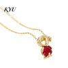 Lightweight Decorative Accessory Child Figure Pendant Necklace, Heart Faux Crystal Locket Necklace Stackable Layered for Boys Girls, Adjustable Chain