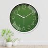 12-inch Plastic & Glass Wall Clock - Pie (Silent Movement), Black.