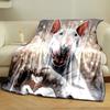 Bull Terrier Dog Making Heart for all seasons blanket lunch break throw gift