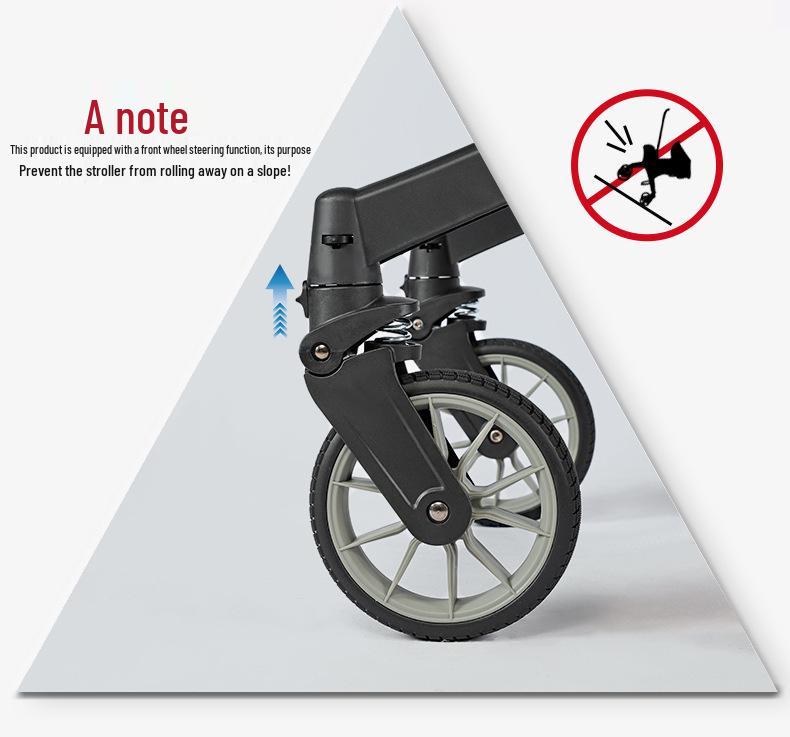 Многофункциональная легкая коляска G308: Четыре в одном, Двусторонний наклон, Люлька с высоким обзором, Безопасное сиденье.