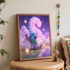 Disney Набор для рисования маслом «Стич спит», ручная роспись DIY, настенный декор для дома, мечтательная звездная ночь, декор на холсте
