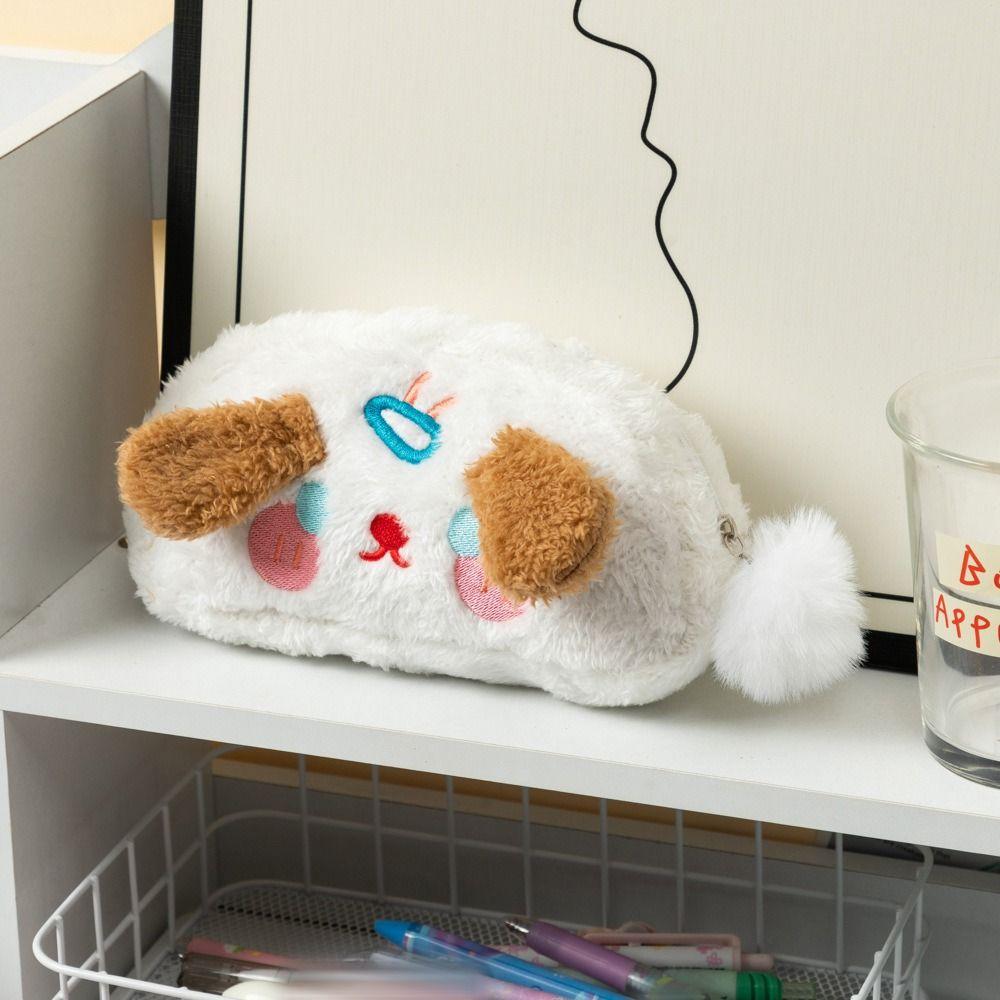 Puppy Shape Pen Bag Multi-functional Pen Pouch Kawaii Stationery Storage Bag  School Supplies
