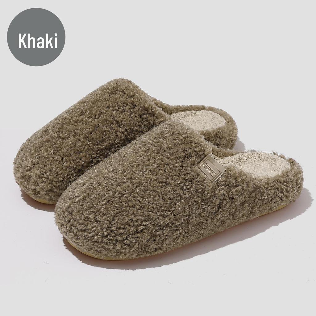 Women's & Men's Non-slip Breathable Cotton Fur Slippers for Winter & Autumn