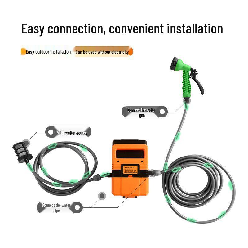 Compact Rechargeable Submersible Pump for Garden Irrigation and Car Washing