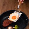 Stainless Steel Square Head Steak Cooking Spatula Pizza Shovel Pancake Beef Turner Scraper Wood Handle BBQ Utensils for Kitchen