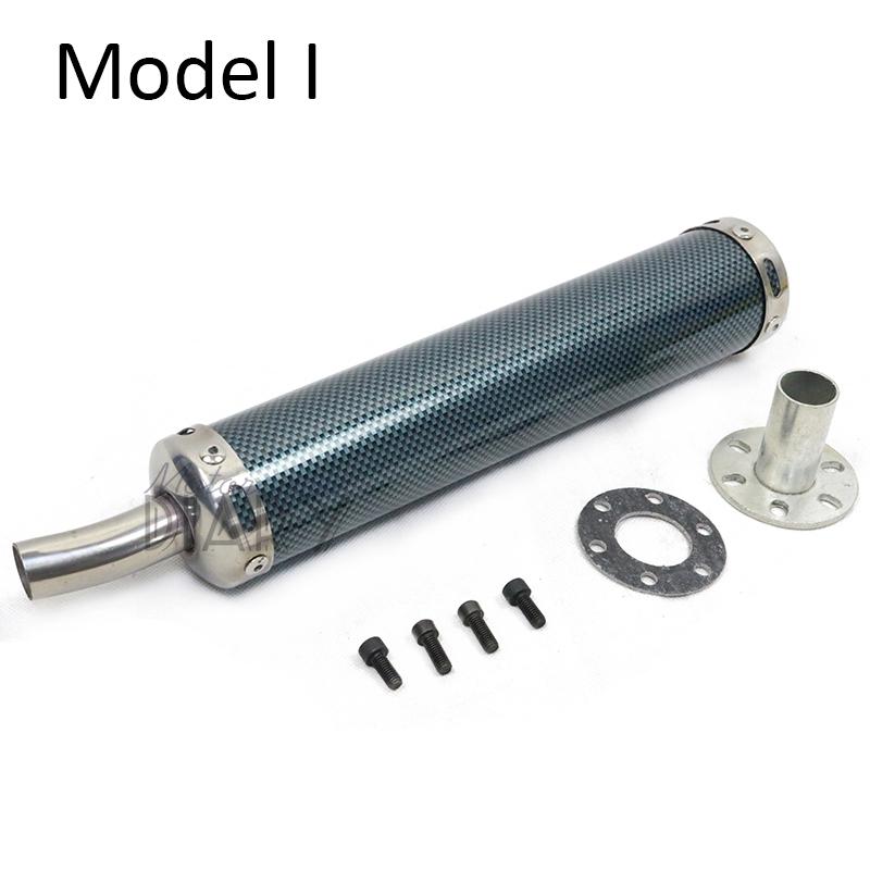 60*280mm For 125cc 20mm 50cc Universal Motorcycle Exhaust Pipe Blue Yellow Muffler Motorcross Metal Racing Escape Moto