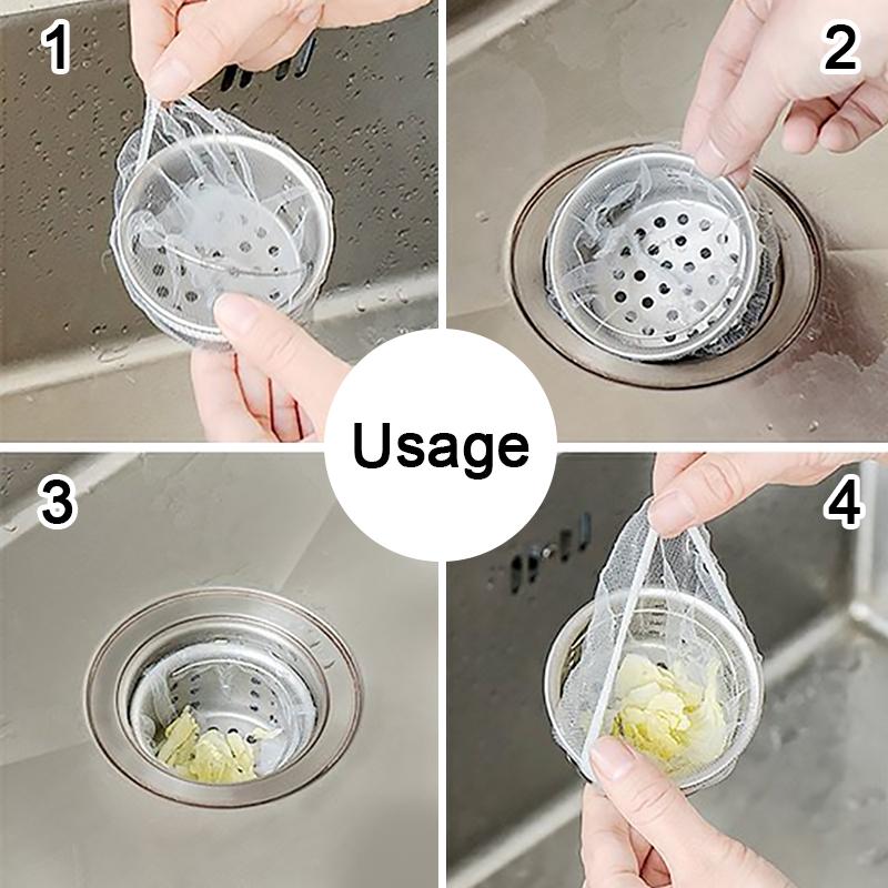 100 шт./200 шт. Полиэстеровый фильтр Хорошая прочность Сетчатый фильтр для раковины Кухонный фильтр для раковины Высокая грузоподъемность