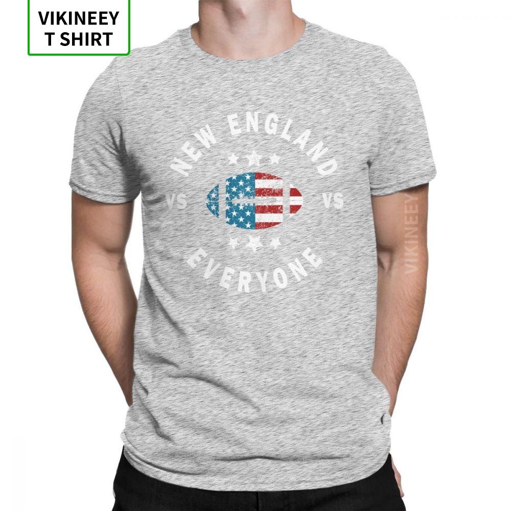 Unisexs T Shirts Funny Distressed New England Vs Everyone Amazing Fans Patriots Tees Crew Neck Clothing Cotton Summer Tshirt