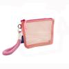 Portable Mesh Cosmetic Bag Candy Color Transparent Lipstick Key Storage Pouch Square Ultralight Zipper Coin Purse