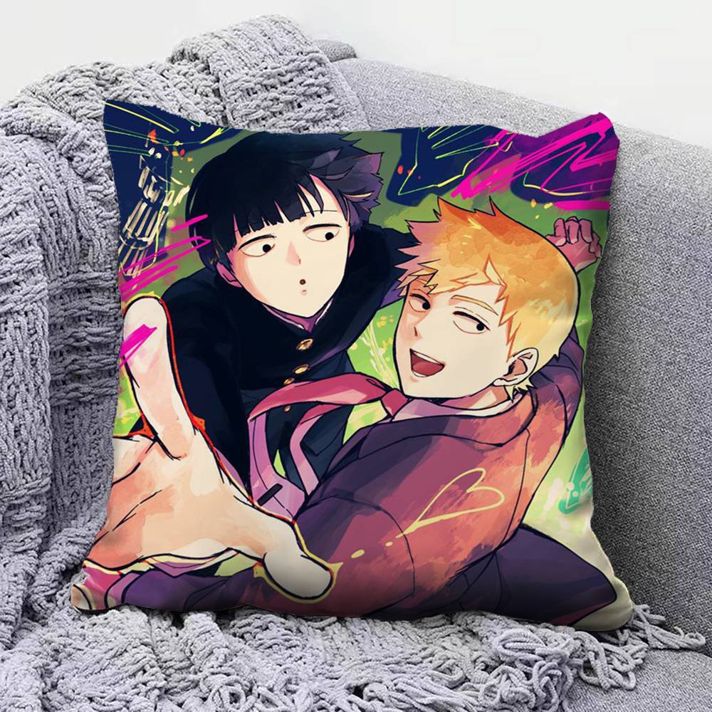 Mob Psycho AAnime Pillow Covers Home Sofa Cushion Covers and Aecorative Custom