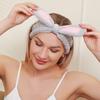 Cute Pink Rabbit Ear Style Elastic Hair Bands Women's Washable Hair Headbands Set